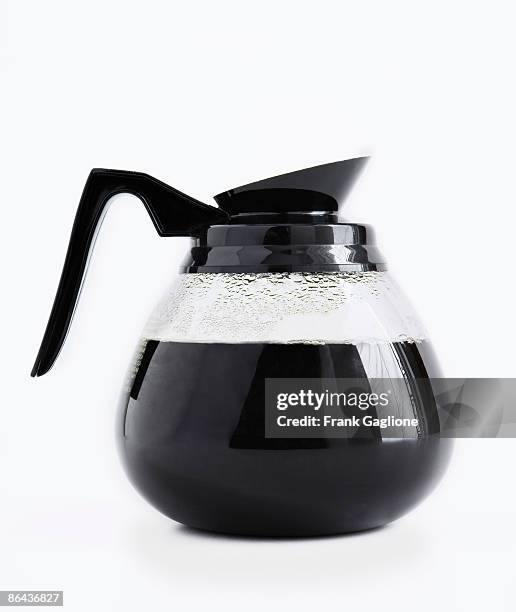 coffee pot on white. - koffiepot stockfoto's en -beelden