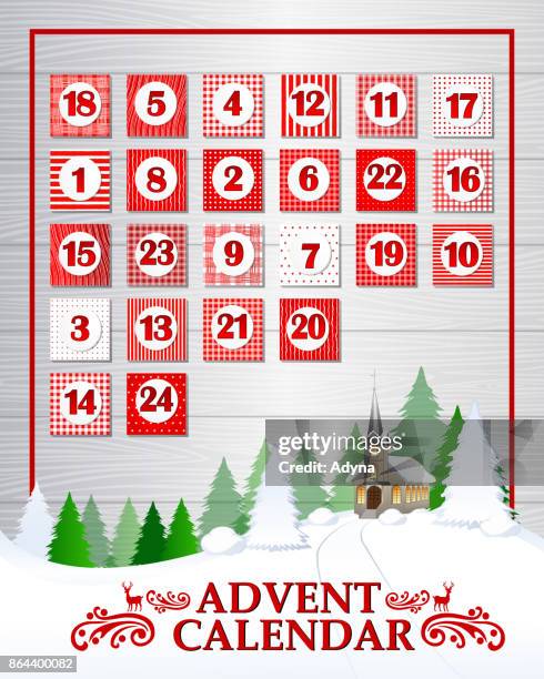 countdown to christmas day - advent stock illustrations