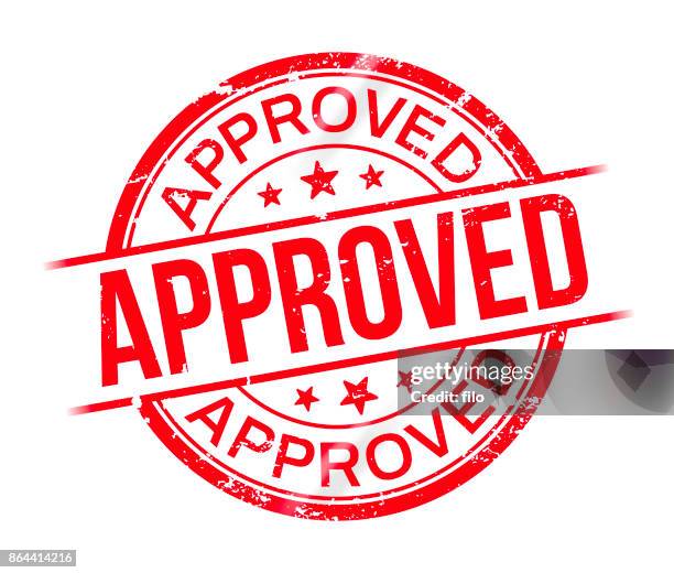 illustrazioni stock, clip art, cartoni animati e icone di tendenza di timbro approvato - appoggiarsi