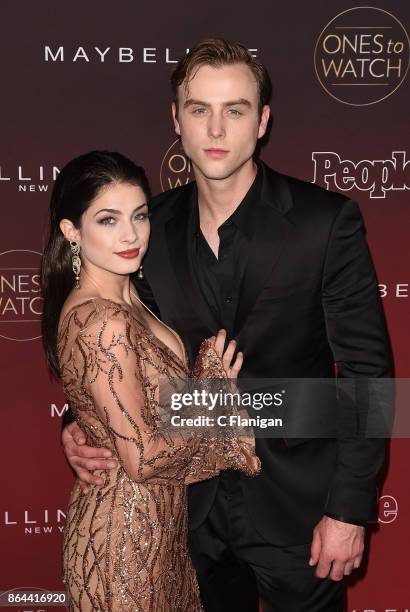 Niki Koss and Sterling Beaumon attends the People's "Ones to Watch" at NeueHouse Hollywood on October 4, 2017 in Los Angeles, California.