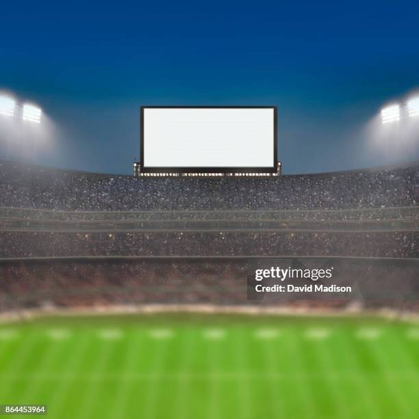 jumbotron large scale screen in sports stadium - stor skärm bildbanksfoton och bilder