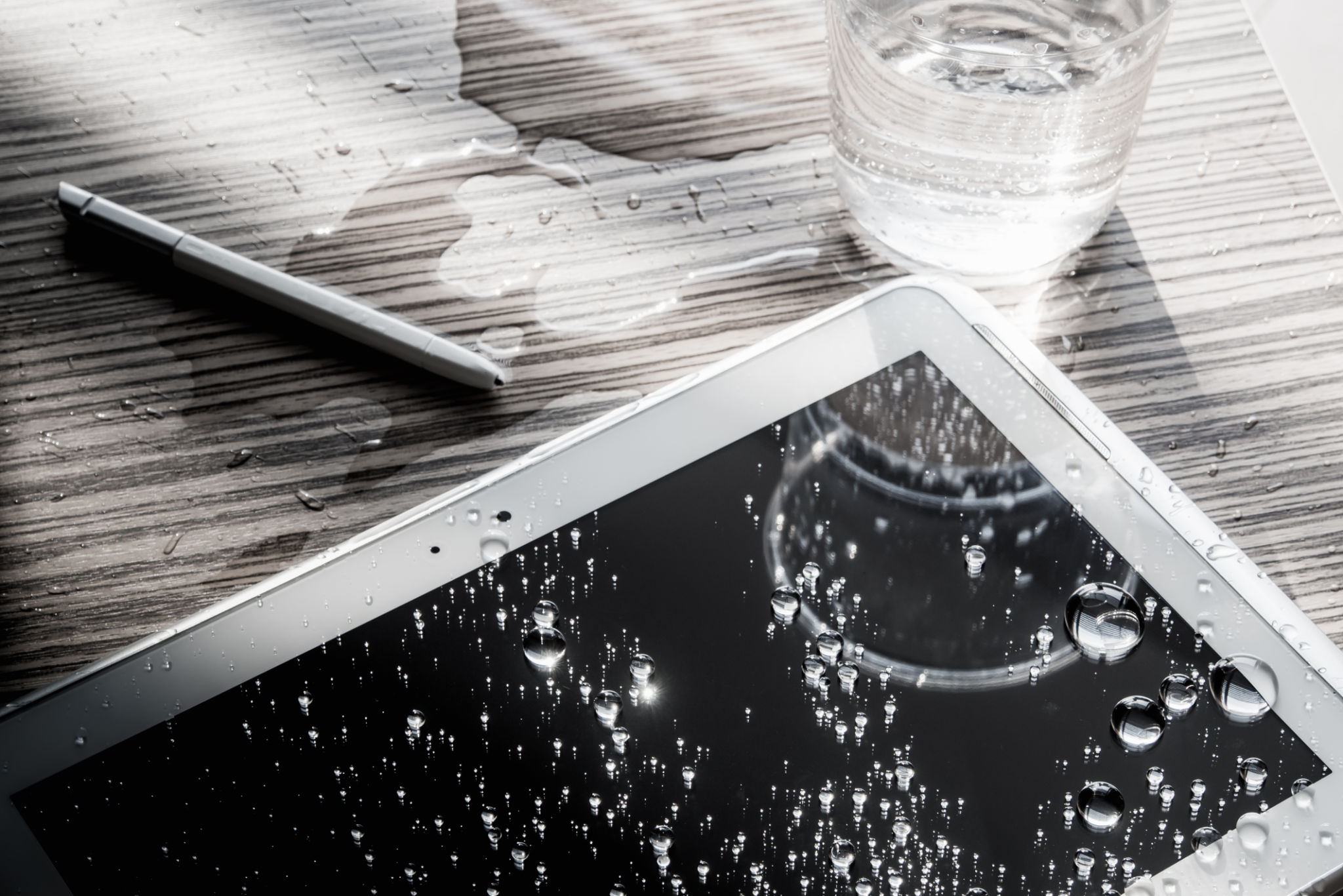 water damaged tablet