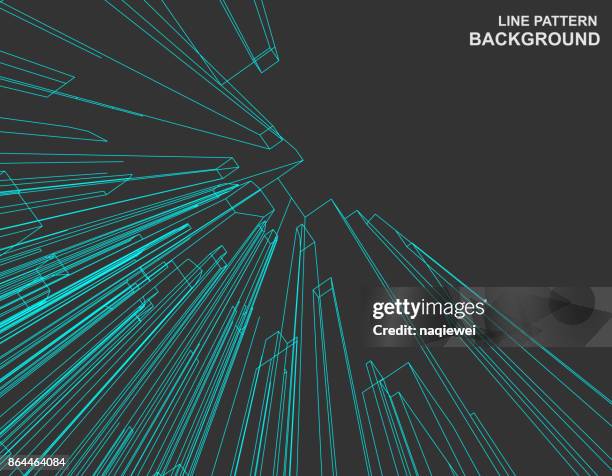 line pattern background - diminishing perspective stock illustrations