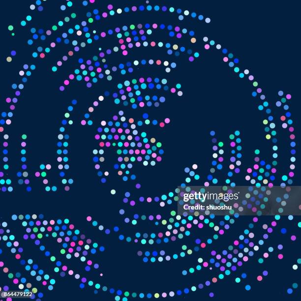 circle halftone pattern background - big data stock illustrations