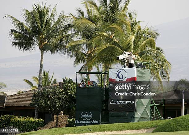 Tournament scenic of a Golf Channel camera tower during the second round of the 2006 Mastercard Championship at Hualalai resort, Kona, Hawaii....