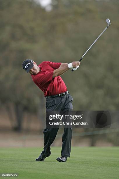 Weibring hits to the 12th green during the first round of the Charles Schwab Cup Championship - Thursday October 27, 2005 at Sonoma Golf Club -...