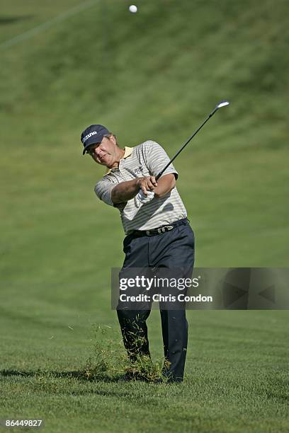 Tom Purtzer hits to the 9th green during the first round of the Charles Schwab Cup Championship - Thursday October 27, 2005 at Sonoma Golf Club -...