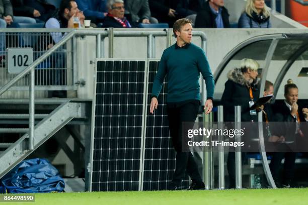 Head coach Julian Nagelsmann of Hoffenheim looks on during the UEFA Europa League Group C match between 1899 Hoffenheim and Istanbul Basaksehir F.K...