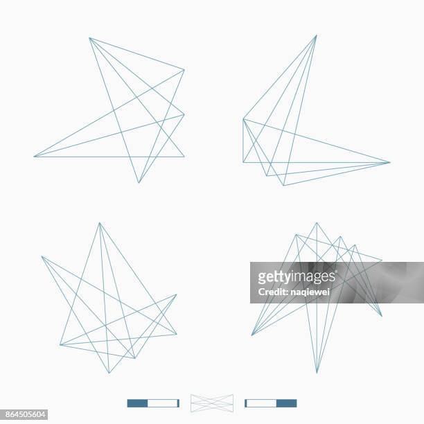 geometrische muster-symbol - dreieck stock-grafiken, -clipart, -cartoons und -symbole