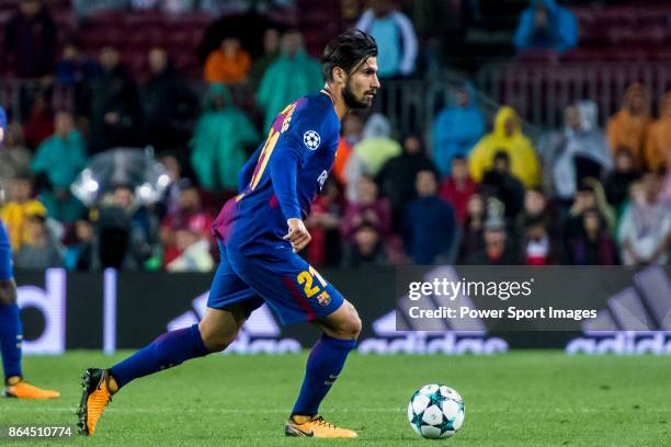 Andre Filipe Tavares Gomes of FC Barcelona in action during the UEFA Champions League 2017-18 match between FC Barcelona and Olympiacos FC at Camp...