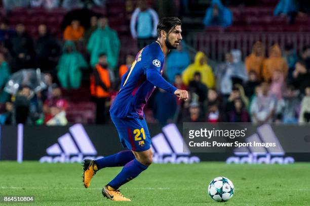Andre Filipe Tavares Gomes of FC Barcelona in action during the UEFA Champions League 2017-18 match between FC Barcelona and Olympiacos FC at Camp...