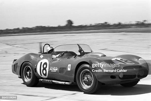 Pedro Rodriguez, Ferrari 330TRI/LM, 12 Hours of Sebring, Sebring, 23 March 1963.