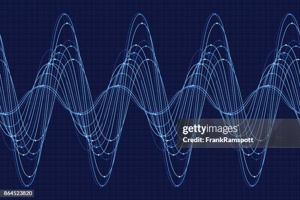 ilustrações de stock, clip art, desenhos animados e ícones de rain sine wave line pattern horizontal - oscilação curvada