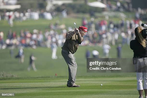 Bill Murray competes in the third round at the AT&T Pebble Beach National Pro-Am, February 11 held at Pebble Beach Golf Links, Pebble Beach,...