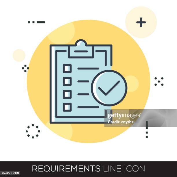requirements line icon - mathematical function stock illustrations