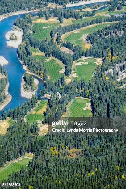 banff, canada- golf course - banff springs golf course stock pictures, royalty-free photos & images