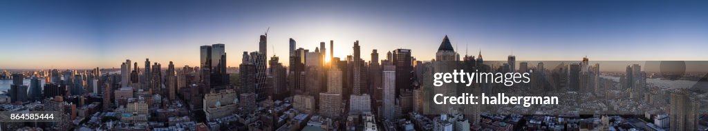 Amanecer Panorama de Manhattan - foto aérea