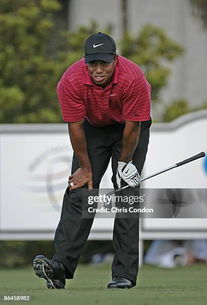 Tiger Woods during the fourth and final round of the WGC-CA Championship held on the Blue Course at Doral Golf Resort and Spa in Doral, Florida, on...