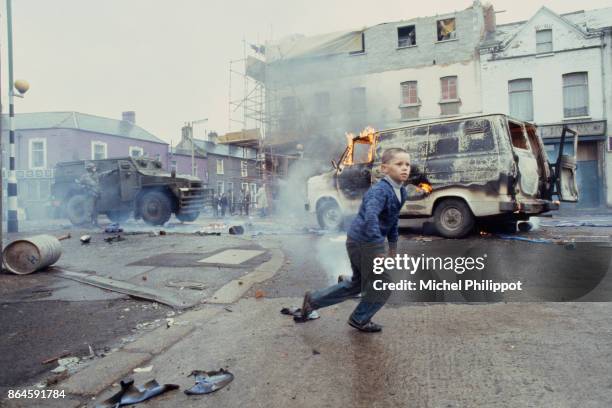 Bobby Sands died in the Maze prison after 66 days of hunger strike. An outbreak of violent clashes followed in the Catholic areas of Belfast.