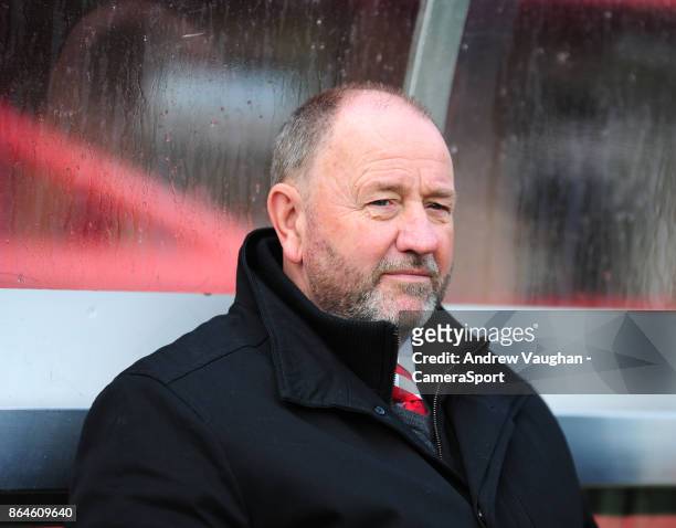 Cheltenham Town manager Gary Johnson during the Sky Bet League Two match between Cheltenham Town and Lincoln City at Whaddon Road on October 21, 2017...