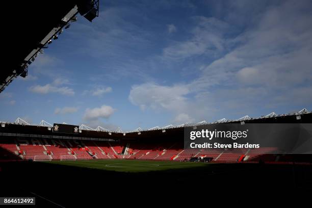 General view of the St Mary's ahead of the Premier League match between Southampton and West Bromwich Albion at St Mary's Stadium on October 21, 2017...