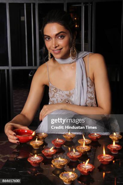 Bollywood actor Deepika Padukone poses during an exclusive interview with HT Cafe-Hindustan Times for the Diwali special shoot, at JW Marriott, Juhu,...