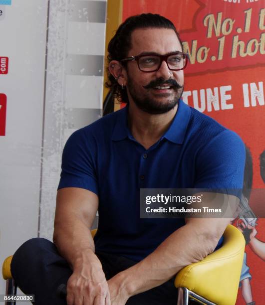 Bollywood actor Aamir Khan during an exclusive interview with HT City-Hindustan Times to promote upcoming movie "Secret Superstar" as part of Stars...