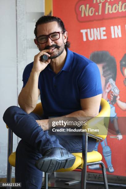 Bollywood actor Aamir Khan during an exclusive interview with HT City-Hindustan Times to promote upcoming movie "Secret Superstar" as part of stars...