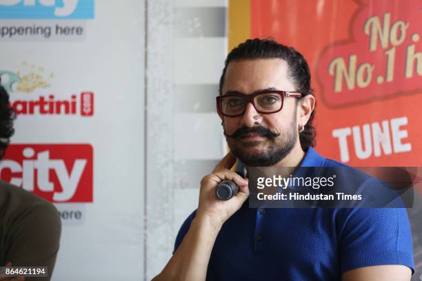 Bollywood actor Aamir Khan during an exclusive interview with HT City-Hindustan Times to promote upcoming movie "Secret Superstar" as part of stars...