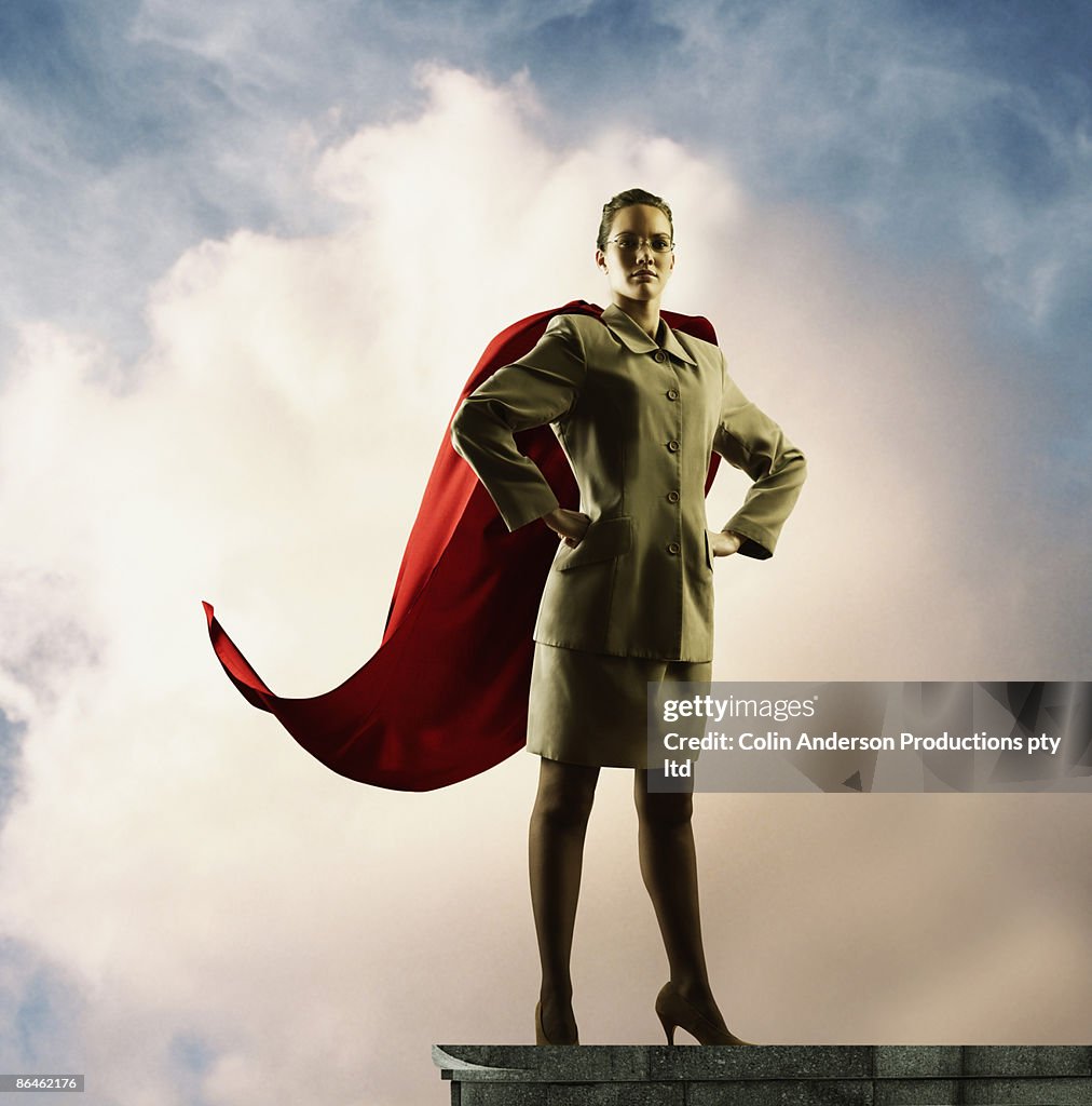 Businesswoman with cape