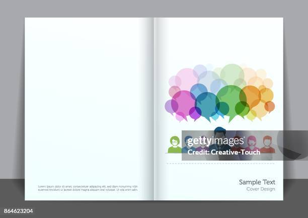 people cover design - annual report cover stock illustrations