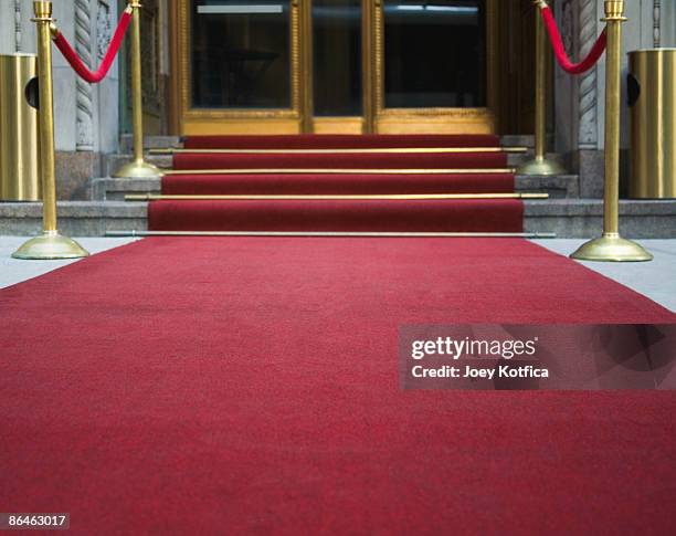 red carpet - red carpet entrance stock pictures, royalty-free photos & images