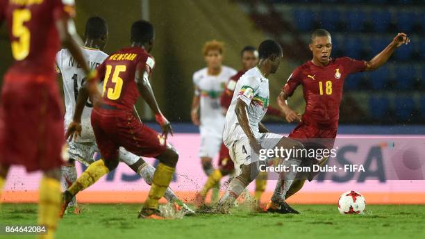 Fode Konate of Mali and Mohammed Iddriss of Ghana in action during the FIFA U-17 World Cup India 2017 Quarter Final match between Mali and Ghana at...