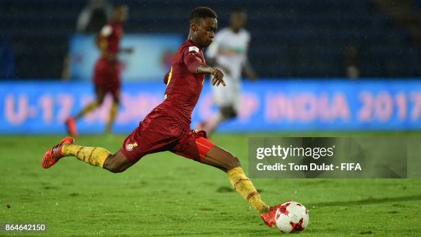 Abdul Yusif of Ghana in action during the FIFA U-17 World Cup India 2017 Quarter Final match between Mali and Ghana at Indira Gandhi Athletic Stadium...