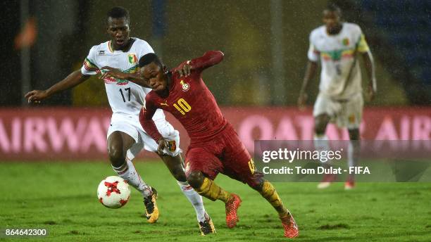 Mamadou Samake of Mali and Emmanuel Toku of Ghana in action during the FIFA U-17 World Cup India 2017 Quarter Final match between Mali and Ghana at...