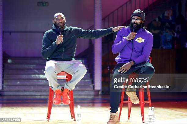 Kobe Bryant NBA Legend, former Los Angeles Lakers player and Ronny Turiaf French international basketball player, former Los Angeles Lakers player...