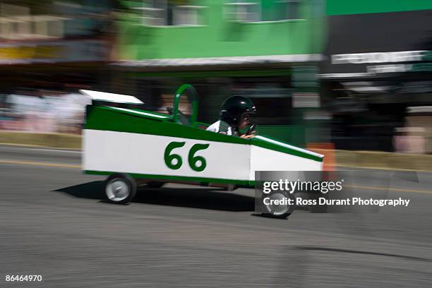 soapbox derby race - soapbox cart stock pictures, royalty-free photos & images