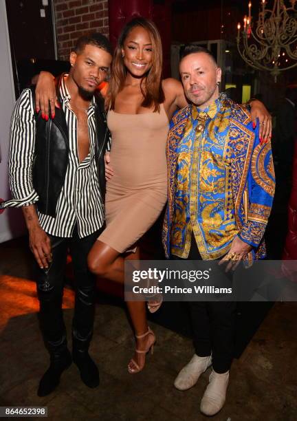 Keenyah Hill and Legendary Damon attend Gabrielle Union's Book Tour After Party at Boogalou Lounge on October 20, 2017 in Atlanta, Georgia.