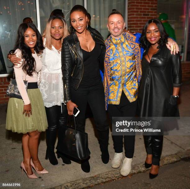 Jasmine Burke, Heavenly Kimes, Cynthia Bailey, Legendary Damon and Quad Wedd-Lunceford attend Gabrielle Union's Book Tour After Party at Boogalou...