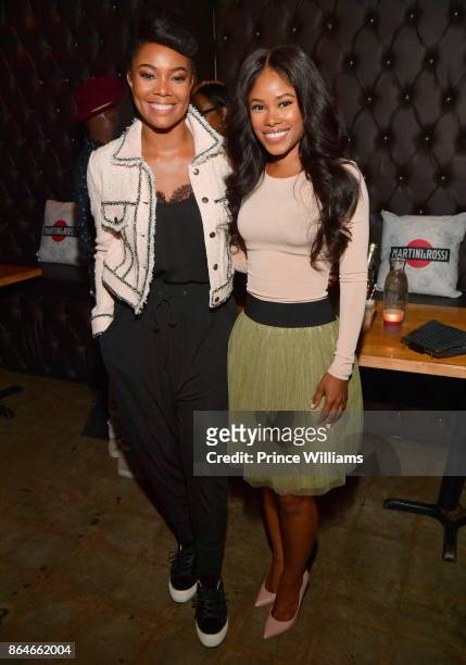 Gabrielle Union and Jasmine Burke attend Gabrielle Union's Book Tour After Party at Boogalou Lounge on October 20, 2017 in Atlanta, Georgia.