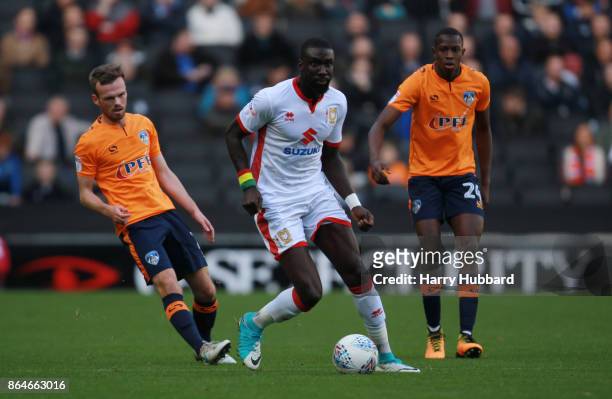 Ousseynou Cisse of Milton Keynes Dons in action during the Sky Bet League One match between Milton Keynes Dons and Oldham Athletic at StadiumMK on...