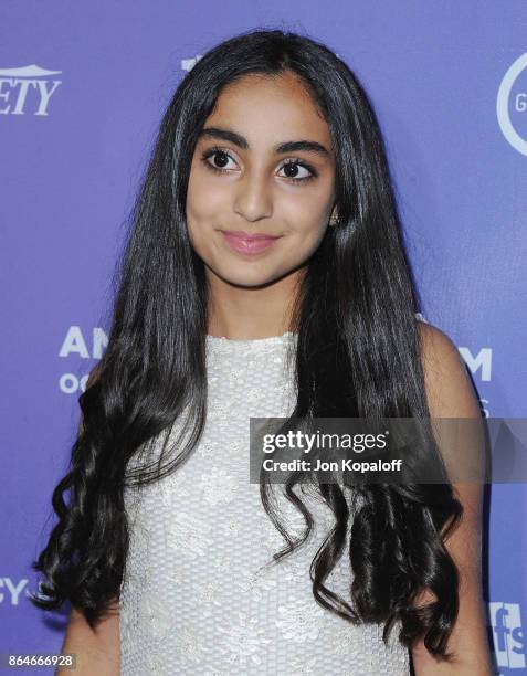 Actress Saara Chaudry arrives at the premiere of Gkids' "The Breadwinner" at TCL Chinese 6 Theatres on October 20, 2017 in Hollywood, California.