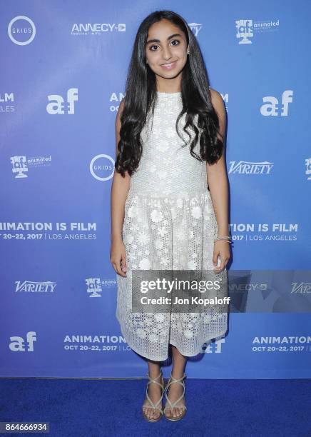 Actress Saara Chaudry arrives at the premiere of Gkids' "The Breadwinner" at TCL Chinese 6 Theatres on October 20, 2017 in Hollywood, California.