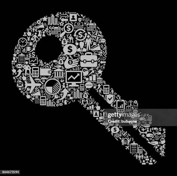key icon business and finance vector icon pattern - open office working computer stock illustrations