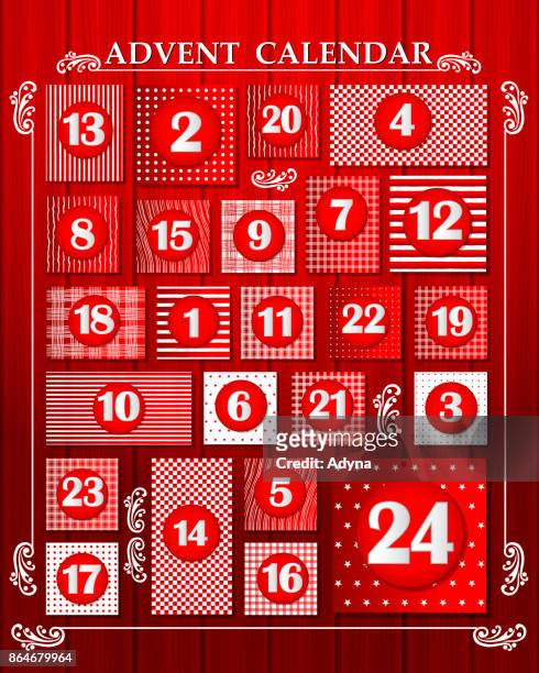 advent calendar - calendar 2017 stock illustrations