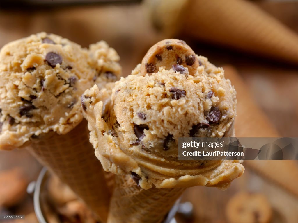 Editable Chocolate Chip Cookie Dough Cone