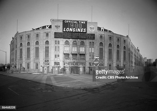 Exterior of Yankee Stadium, New York, December 1966.