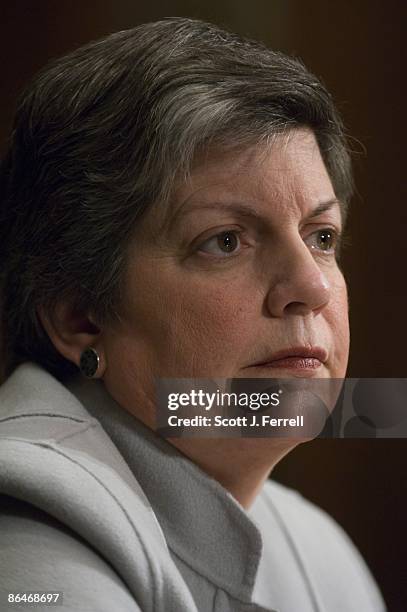 May 06: Homeland Security Secretary Janet Napolitano during the Senate Judiciary oversight hearing on the Department of Homeland Security, focusing...