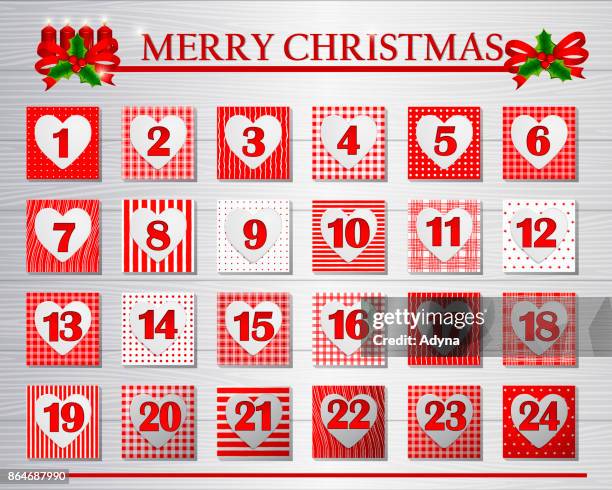 advent calendar - rustic white wood christmas background stock illustrations