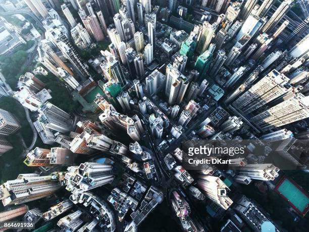hong kong - paesaggio urbano foto e immagini stock